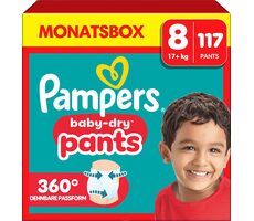 Pampers Baby Dry Pants XL 17+kg (117 Stück) / Windelhosen / Größe 8 (17+kg) 