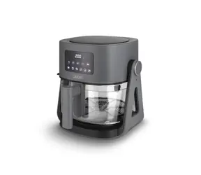 Ausgepackt - Lauben Glass&Grill Air Fryer 3in1 5500BG / Heißluftfritteuse / 1500 W / 5,5 l / 6 Programme / Ausgepackt