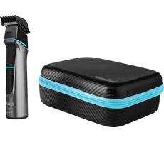 Ausgepackt - ECG GRS 3820 Magnetischer Haarschneider schwarz / 2 Scherköpfe / 9 abnehmbare Aufsätze / 0,1 - 40,88 mm / ausgepackt