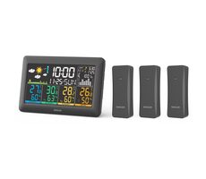 Ausgepackt - Sencor SWS 6300 Wetterstation schwarz / Farb-LCD / 3x drahtloser Sensor / ausgepackt