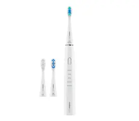 Ausgepackt - Niceboy ION Sonic weiß / Elektrische Zahnbürste / 45.000 Schwingungen / 4 Modi / Timer / IPX7 / 3 Bürstenköpfe / ausgepackt