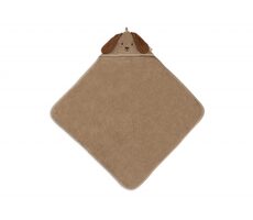 Jollein Frotteehandtuch mit Kapuze, 75 x 75 cm, Hund Diego