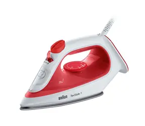 Ausgepackt - Braun TexStyle 1 SI1019RD rot / Dampfbügeleisen / 1900 W / schnelles Aufheizen / ausgepackt