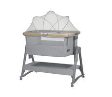 KikkaBoo Reisebett Nanna Grau / von Geburt an bis ca. 6 Monate (max. 9 kg)