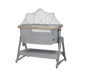 KikkaBoo Reisebett Nanna Grau / von Geburt an bis ca. 6 Monate (max. 9 kg)