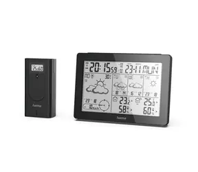 HAMA Meteotime schwarz / Wetterstation (4-Tage-Profivorhersage)