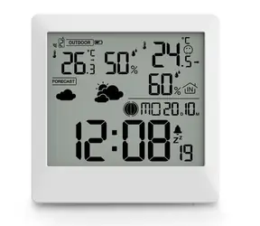 HAMA Palawan weiß / Wetterstation / Temperatur / Luftfeuchtigkeit / Wetter / Mondphase / drahtloser Sensor