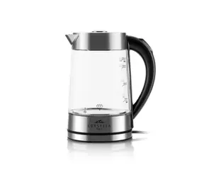 ETA ETA515490000 CRYSTELA DIGI II silber / elektrischer Glaswasserkocher / 2200 W / 1,7 l 