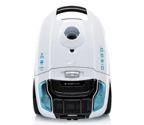 ETA ETA552190000 Diego weiß-blau / Staubsauger mit Beutel / 800 W / 3 l / 73 dB / HEPA-Filter / 8 m Radius