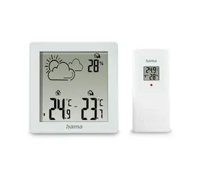 HAMA Zakynthos weiß / Wetterstation / Funksensor / Batterie