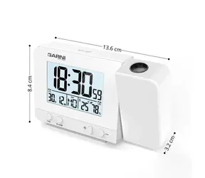Garni 140W Digitaler Wecker mit Zeit- und Innentemperaturanzeige