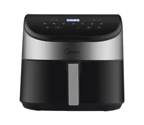 Midea MAD55000ADK0 silber / Heißluftfritteuse / 1900 W / Volumen 5,5 l 