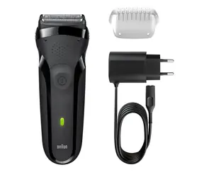 Ausgepackt - Braun Series 3 300s schwarz / Folienrasierer / abwaschbar / LED-Akkustandsanzeige / ausgepackt