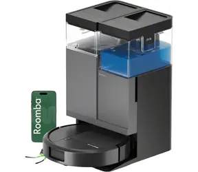 iRobot Roomba PLUS 415 Combo + AutoWash-Ladestation, schwarz / Saugroboter / WLAN / Staubsaugen & Wischen