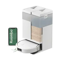 iRobot Roomba PLUS 575 Combo + AutoWash-Ladestation, weiß / Saugroboter / WLAN / Staubsaugen & Wischen