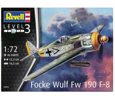 Revell FOCKE WULF FW190 F-8 / Plastikmodell / 1:72 / Anzahl Teile 46 / Schwierigkeitsgrad 3 / Altersempfehlung: ab 12 Jahren