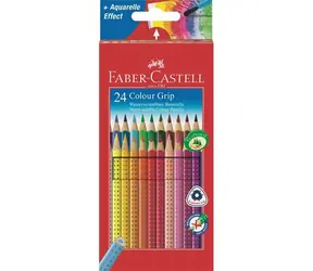 Faber-Castell Color Grip 2001 - Dreieckige Buntstifte - 24 Stück / waschbar