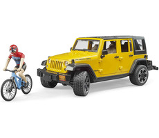 Bruder 02543 Jeep Wrangler mit Radfahrer und Mountainbike / 1:16 / ab 4 Jahren