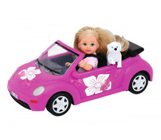 Simba Evička mit Auto New Beetle Puppe 12 cm / ab 3 Jahren
