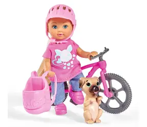 Simba Evička mit Fahrrad Puppe 12 cm / ab 3 Jahren