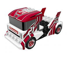 Carrera 64191 GO | GO+ - Auto - Build n Race - Truck weiß / Schienenfahrzeug / 1:43