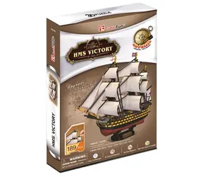 CubicFun 3D-Puzzle Segelschiff HMS Victory / 189 Teile / Schwierigkeit: 6