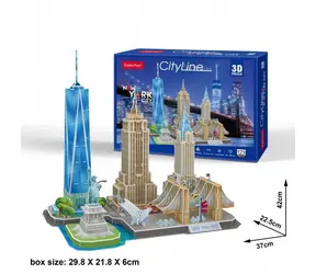 CubicFun 3D-Puzzle CityLine - New York City / 123 Teile / 42 x 37 x 22,5 cm