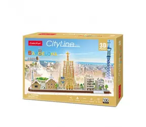 CubicFun 3D Puzzle CityLine - Barcelona / 186 Teile / 54 x 17 x 26,2 cm