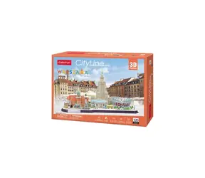 CubicFun 3D Puzzle CityLine - Warschau / 126 Teile / 53 x 18,1 x 20,5 cm