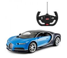 Rastar Bugatti Veyron Chiron blau / RC-Auto / 27 & 40 MHz / 1:14 / Alter: 6+ / Fernbedienung