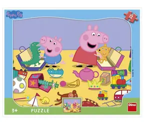 Dino Peppa PIG spielt / Brettformen / 12 Teile / ab 3 Jahren