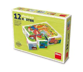 Dino Cubes Berufe / Kubus Holzwürfel / 12 Stück / ab 3 Jahren