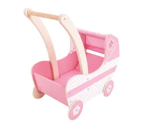 Bigjigs Toys Holzkinderwagen für Puppen / ab 3 Jahren