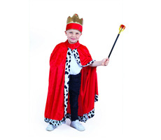 Rappa Kinderkostüm Königsumhang / 3-10 Jahre (104-110 cm)