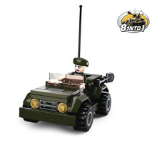 Sluban Army 8into1 M38-B0587F Jeep / Lego - kompatibel / Anzahl der Figuren|Teile: 1|82 / ab 6 Jahren