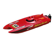 AMEWI Rennkatamaran Adventure rot / RC-Boot / Fernbedienung / 2,4 GHz / Länge 450 mm