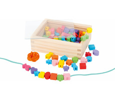 Small Foot Holz-Perlenformen in einer Box / ab 3 Jahren