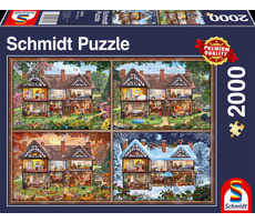 Schmidt Puzzle Cottage - 4 Jahreszeiten / 2000 Teile / ab 12 Jahren