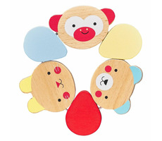 Petit Collage Tierbeißring aus Holz / ab 6 Monaten