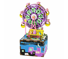 Robotime 3D-Spielzeugkistenpuzzle Kleines Karussell / ab 14 Jahren / 69 Teile / Schwierigkeit: mittel