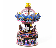 Robotime 3D-Spielzeugkistenpuzzle Fröhliches Karussell / ab 14 Jahren / 174 Teile / Schwierigkeit: mittel