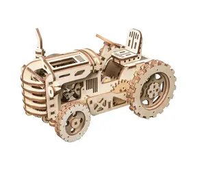 Robotime 3D-Mechanik-Puzzle Traktor aus Holz / ab 14 Jahren / 135 Teile / Schwierigkeit: mittel