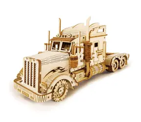 Robotime 3D-Holzpuzzle amerikanischer LKW / ab 14 Jahren / 286 Teile / Schwierigkeit: mittel