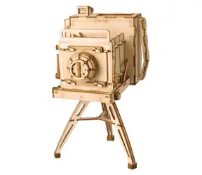 Robotime 3D-Holzpuzzle Historische Kamera / ab 8 Jahren / 140 Teile / Schwierigkeit: niedrig