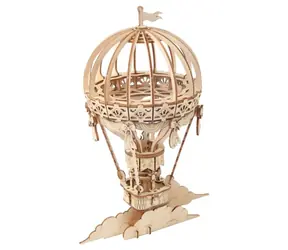 Robotime 3D-Holzpuzzle Heißluftballon / ab 8 Jahren / 140 Teile / Schwierigkeit: niedrig