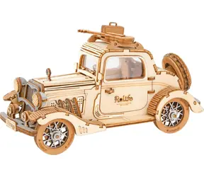 Robotime 3D-Holzpuzzle Veteranencoupé / ab 8 Jahren / 164 Teile / Schwierigkeit: mittel