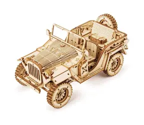 Robotime Holz-3D-Puzzle Militärjeep / ab 14 Jahren / 369 Teile / Schwierigkeit: mittel