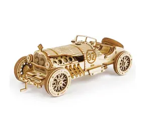Robotime 3D-Holzpuzzle Rennwagen / ab 14 Jahren / 220 Teile / Schwierigkeit: mittel