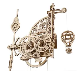 Ugears 3D-Holz-Mechanisches Puzzle Aero-Wanduhr / Alter 14+ / 320 Teile / Schwierigkeitsgrad: Hoch