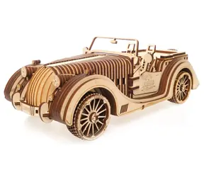 Ugears 3D mechanisches Holzpuzzle VM-01 Auto (Roadster) / ab 14 Jahren / 437 Teile / Schwierigkeit: hoch